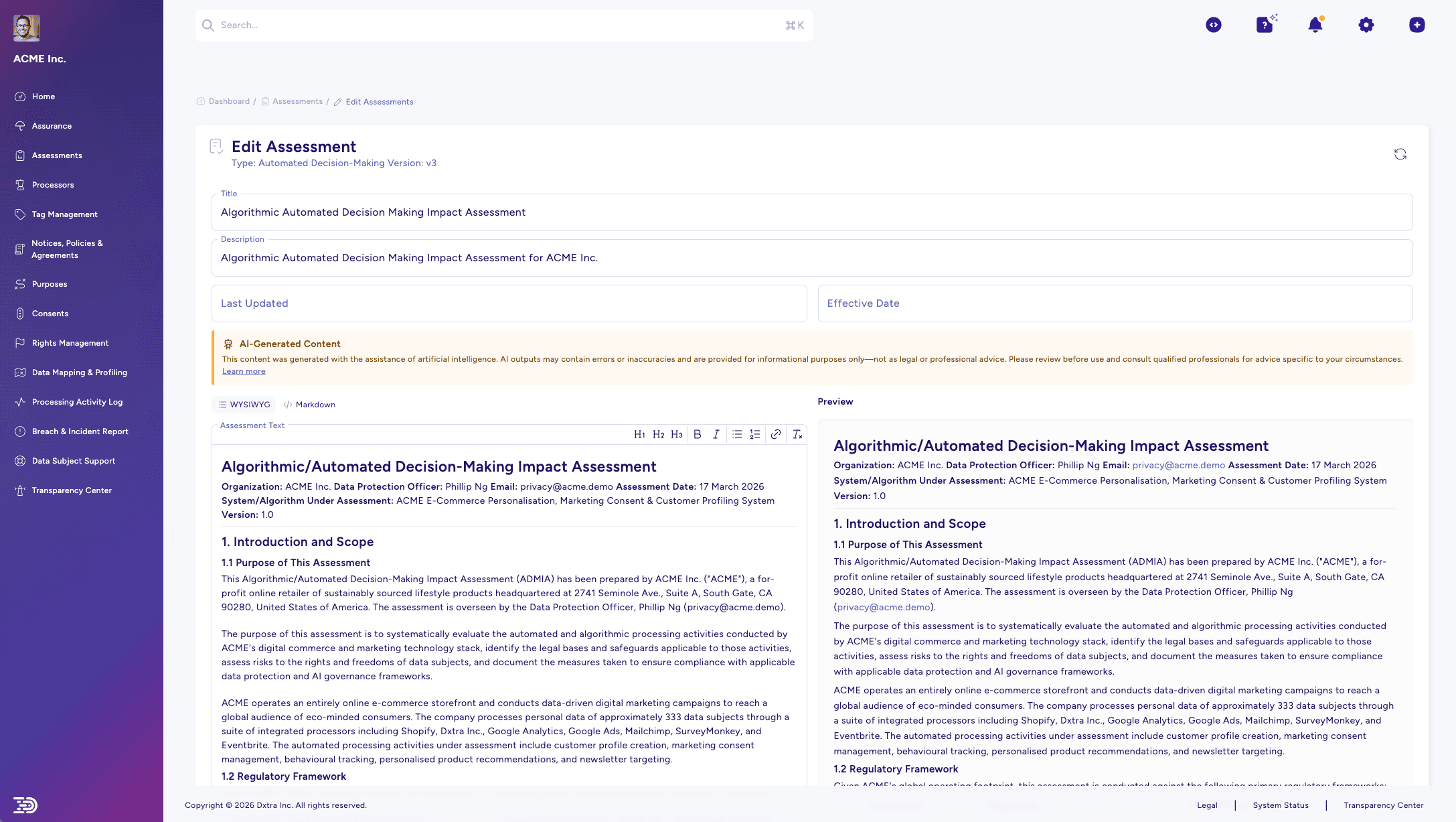 AI & Data Use Governance